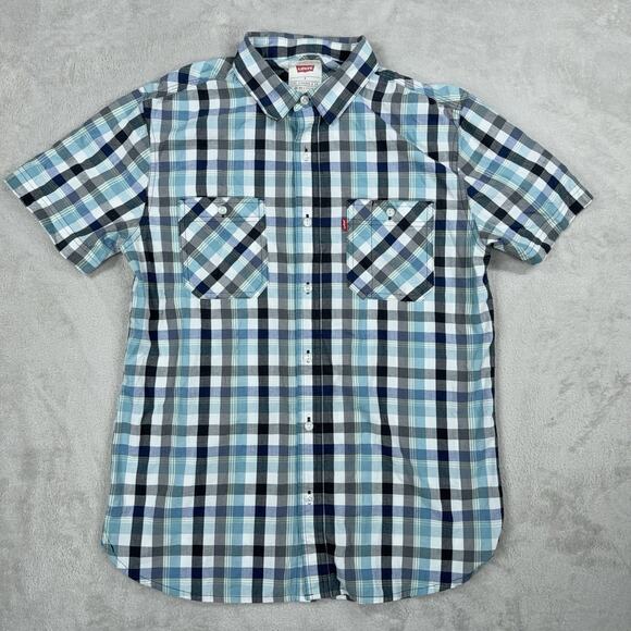 Men’s Levi’s Plaid Small Button Up Shirt - Picture 1 of 11
